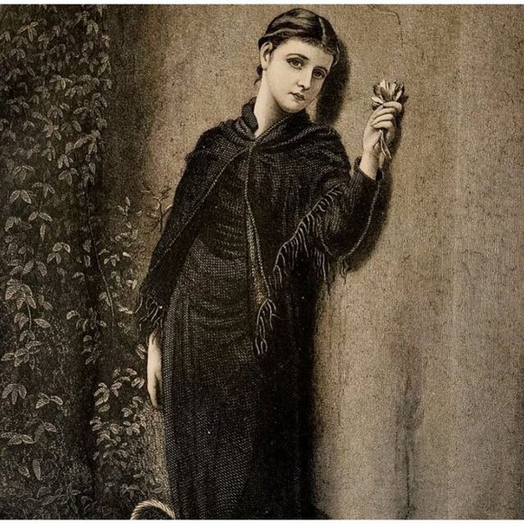 1881 Engraving Beautiful Woman Contessa Countess Stella Victorian Love DWQQ18 - Picture 1 of 2